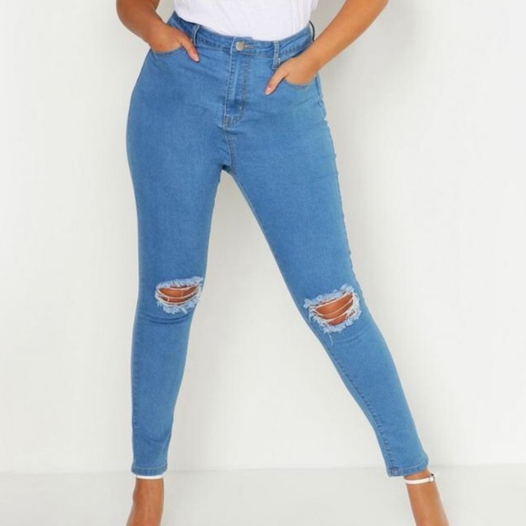 Boohoo Plus Denim - Plus size boohoo jeggings size 22